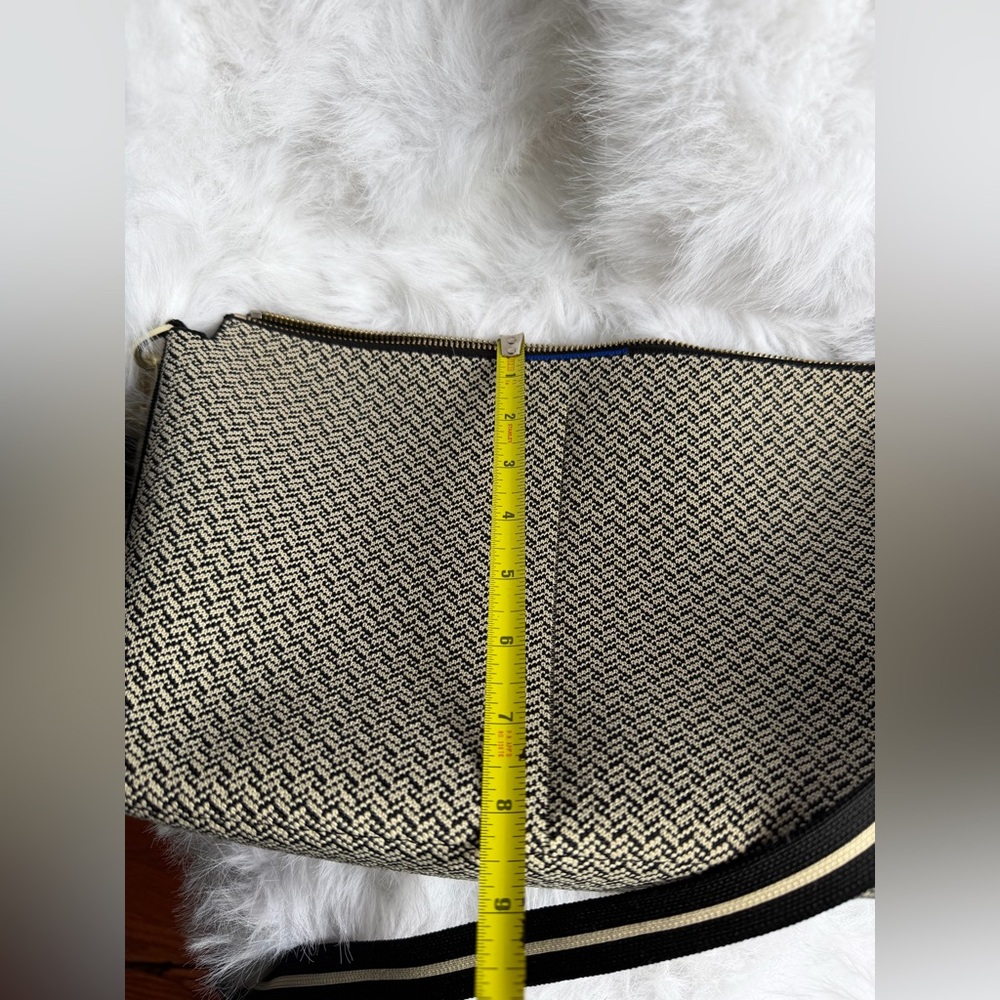 Rothy’s Woven Crossbody Tote Bag in Black & Cream - Picture 6 of 7